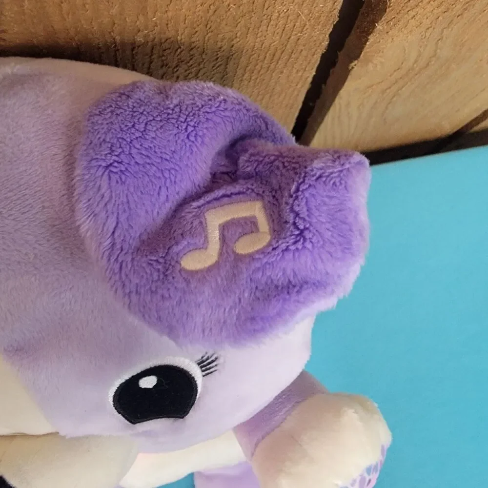 LeapFrog My Pal Violet Plush Interactive 13” Lavender Dog Tested With Cable